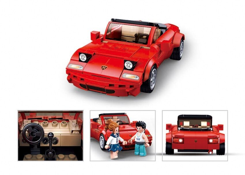 Sluban Model Bricks M38-B1128 Coche deportivo MX5 - Imagen 4