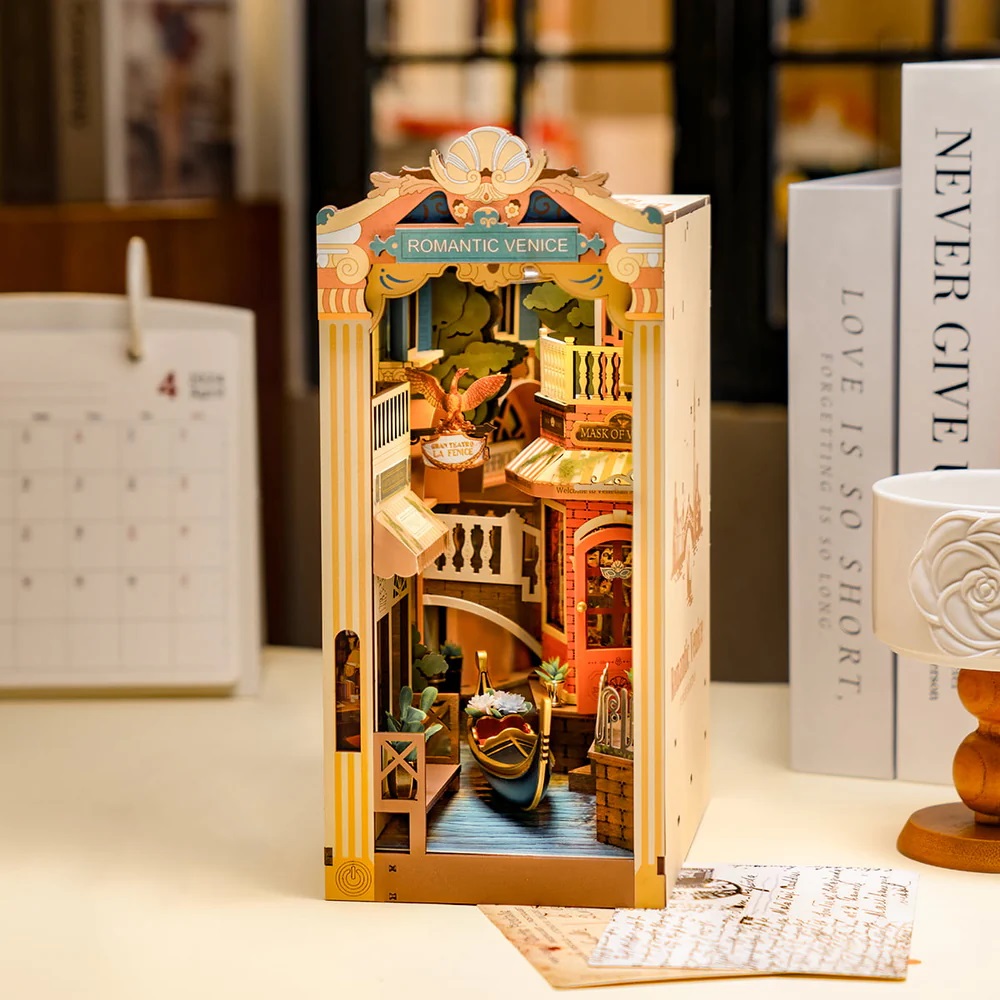 Puzzle 3D RoboTime Serre-livres Miniature Maison Romantique Venise – Image 4