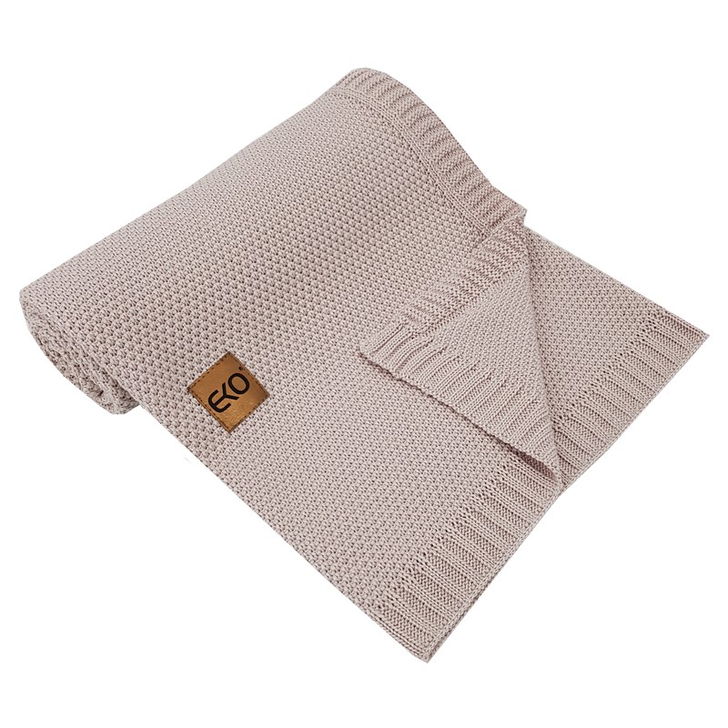 Manta EKO de bambú Powder rosa 100x80 cm