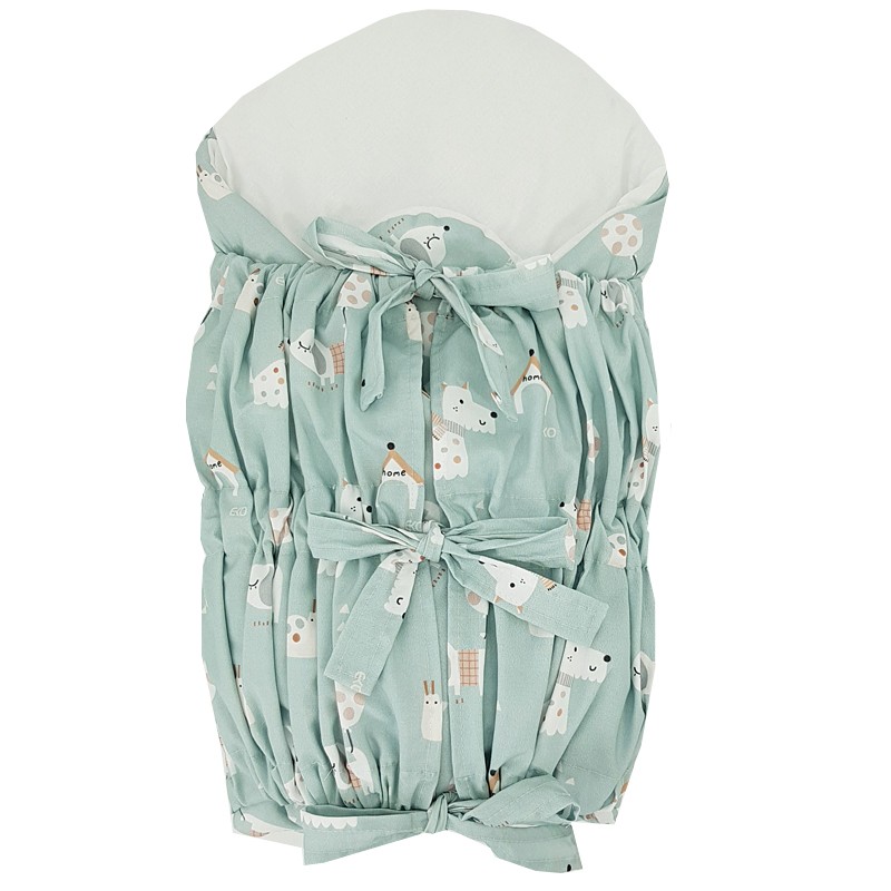 EKO Pólyás babafészek kókuszrost betéttel Dogs Mint 75x75 cm