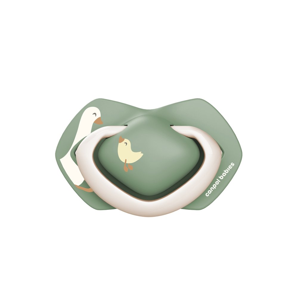 CANPOL BABIES Sucette silicone symétrique Light touch Goose 6-18m, 2 pièces – Image 7