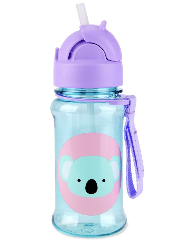 SKIP HOP Zoo tritán Szívószálas palack 355ml Koala 12hó+