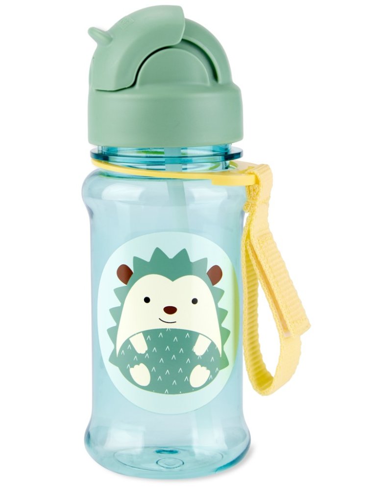 SKIP HOP Zoo Tritan Trinkflasche mit Strohhalm 355ml Igel 12m+ – Bild 3