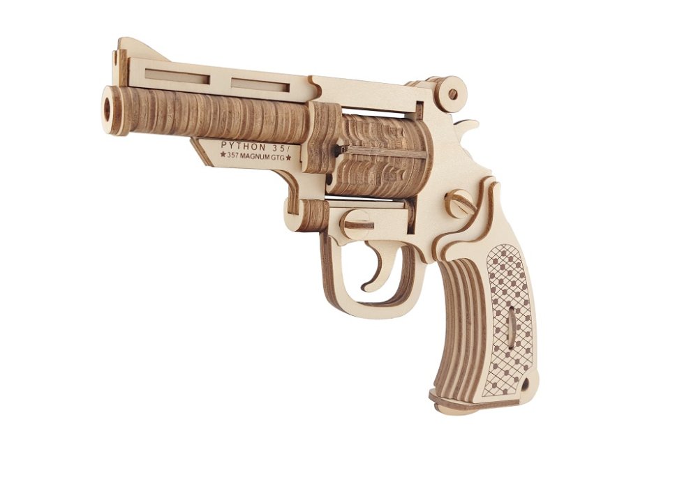 Woodcraft Puzzle 3D in legno Revolver M19