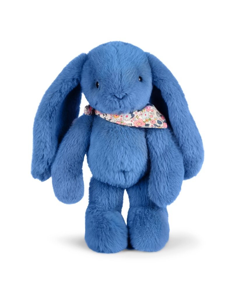 Doudou Plüschhase mit Halstuch blau 35 cm