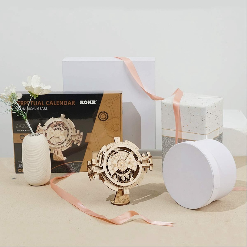 Puzzle 3D en bois mécanique RoboTime Calendrier perpétuel – Image 5