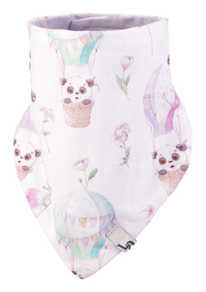 Pañuelo para el cuello con forro Outlast® - panda/morado claro UNI