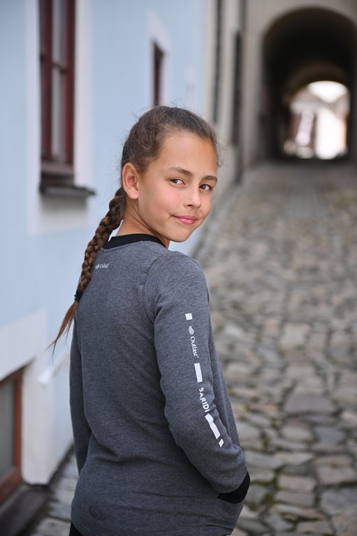 Sudadera REFLEX smock con cremallera Outlast® - jaspeado gris oscuro 134 - Imagen 7