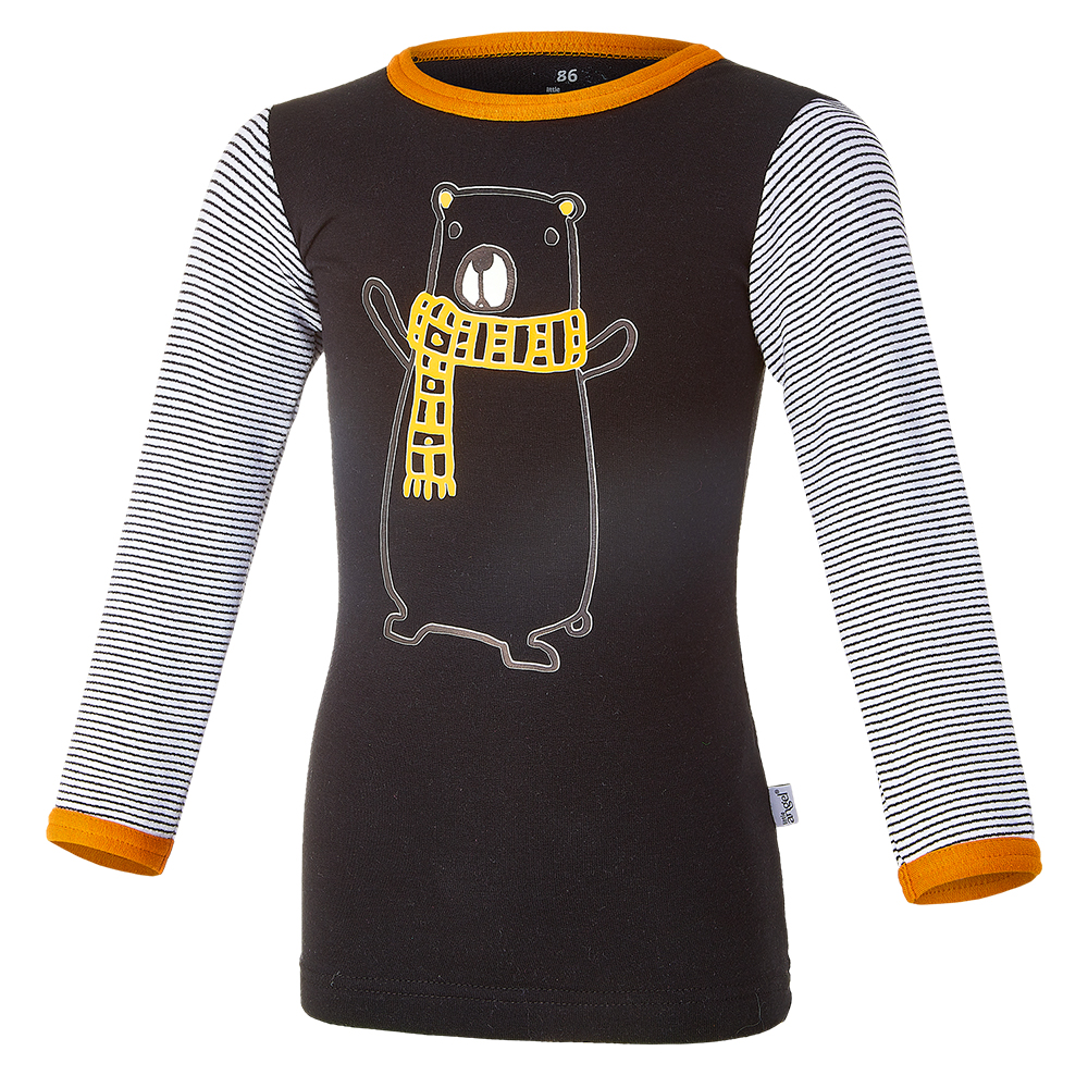 T-shirt toboggan image DR Outlast® - noir-ours/rayure 86