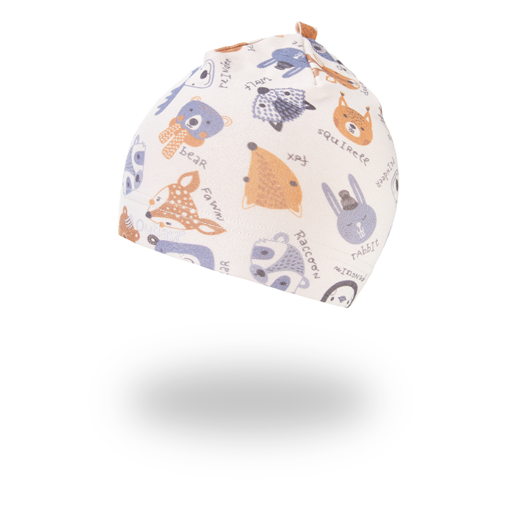 Bonnet à enfiler IMPRESSION Outlast ® - Animaux colorés latte 3 | 42-44 cm