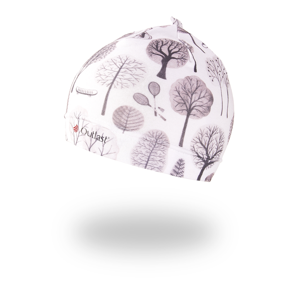 Vékony sapka NYOMTATÁS Outlast® - park szürke 1 | 36-38 cm