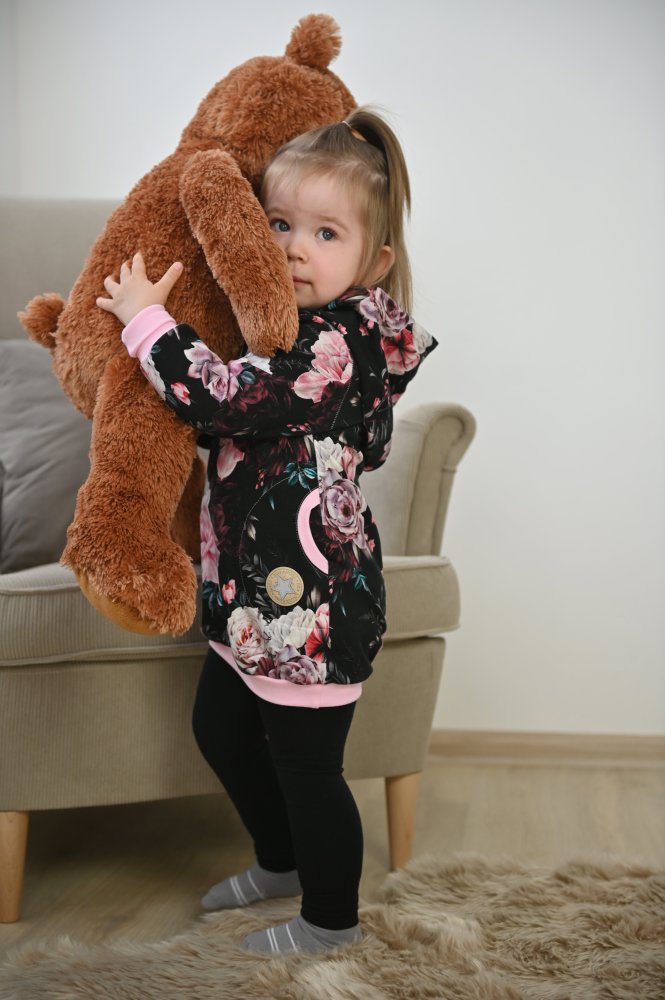 Vestido sudadera - flores negras 92 - Imagen 7