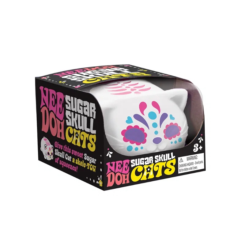 Schylling NeeDoh Mačkací Sugar Skull kočka svítící ve tmě (obrázek 3)