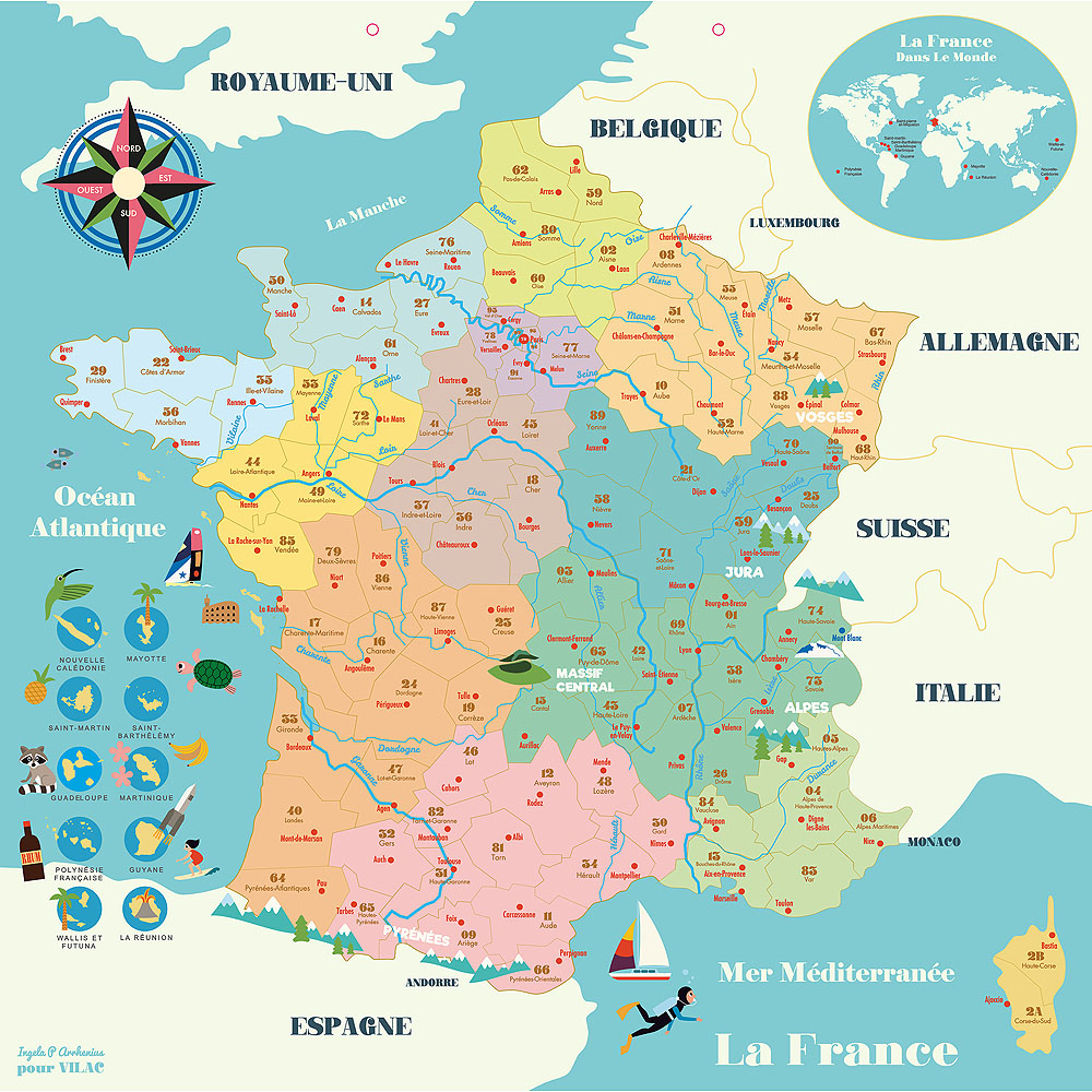 Vilac Magnetická mapa Francie (obrázek 3)