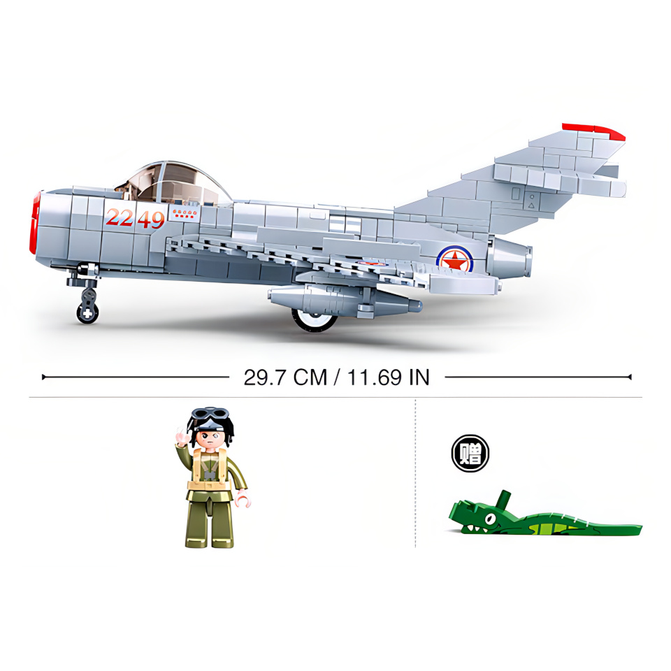 Sluban Model Bricks M38-B0983 Proudový stíhací letoun MiG-15 (obrázek 3)