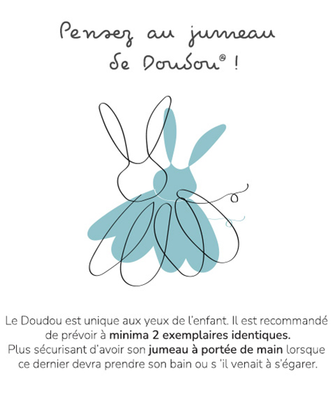 Doudou Dárková sada - Plyšová myška s dečkou z BIO bavlny 22 cm (obrázek 6)