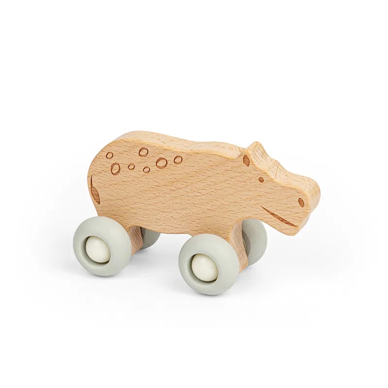 Bigjigs Toys Zwierzątko na kółkach Safari Hipopotam