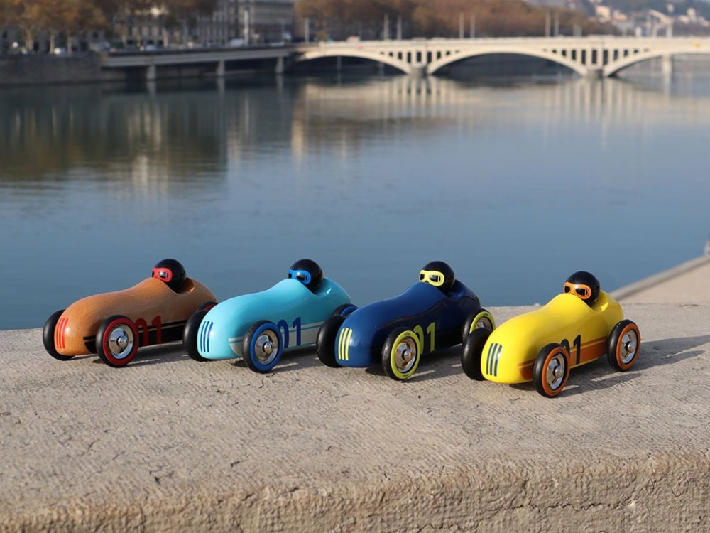 Vilac Dřevěné auto Old Sport Compet tyrkysové (obrázek 5)