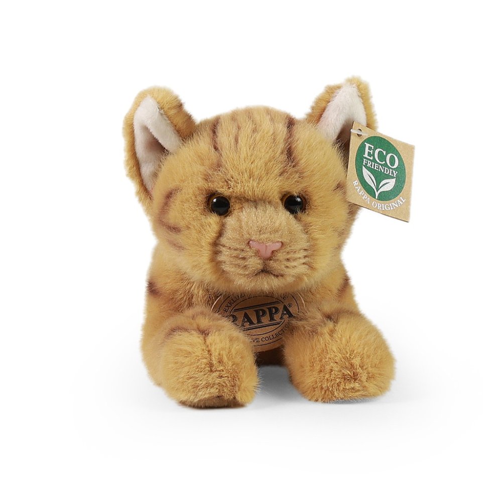 Rappa Plyšová kočka ležící hnědá 20 cm ECO-FRIENDLY (obrázek 4)