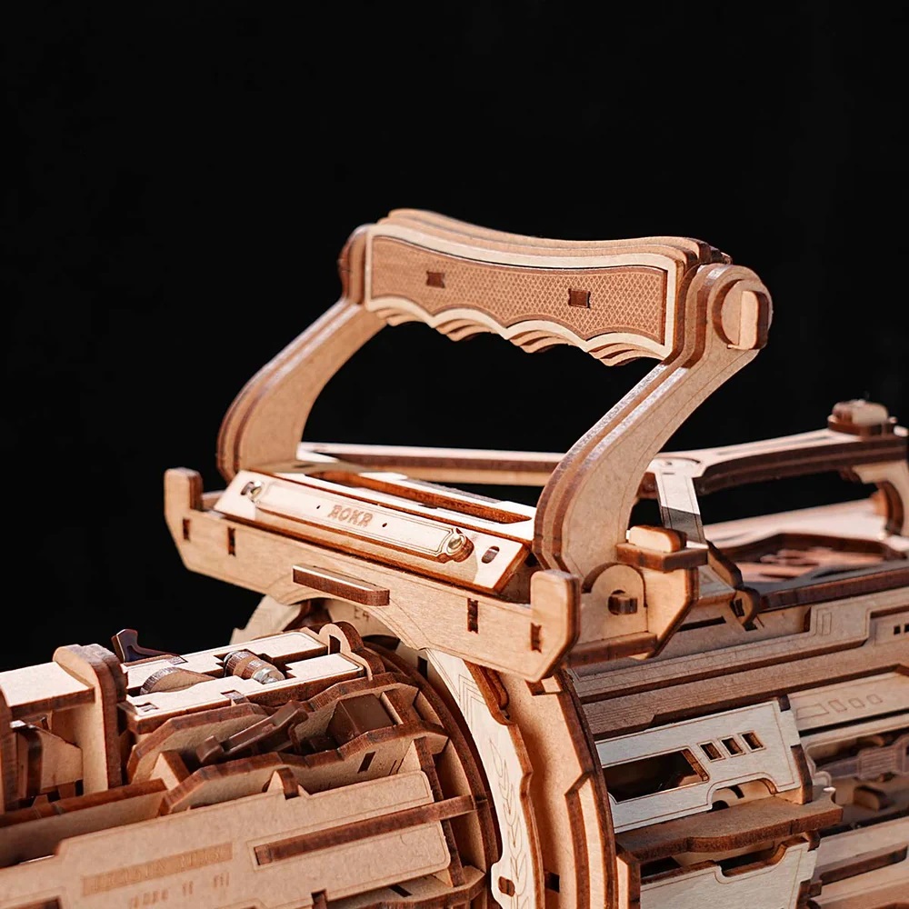 RoboTime 3D dřevěná mechanická skládačka Rotační kulomet (obrázek 8)